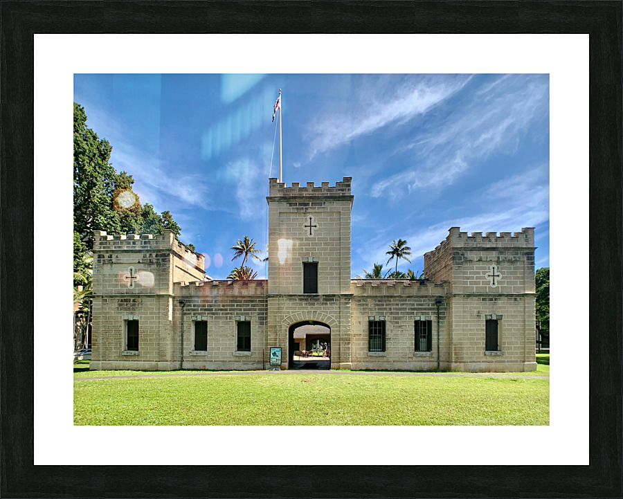 Iolani Barracks Hawaii Picture Frame print
