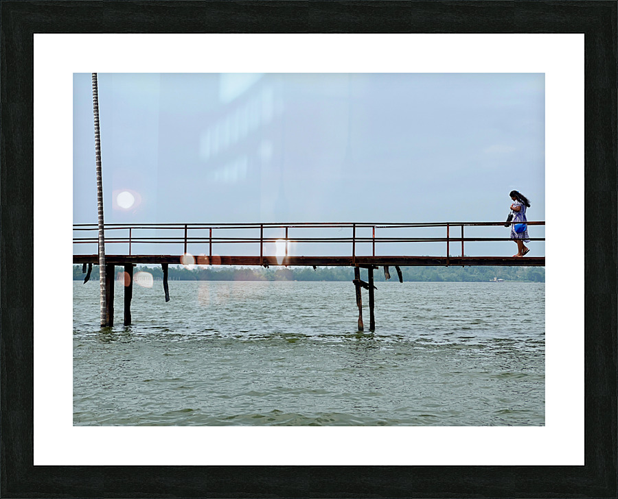The Lady on the Bridge Picture Frame print
