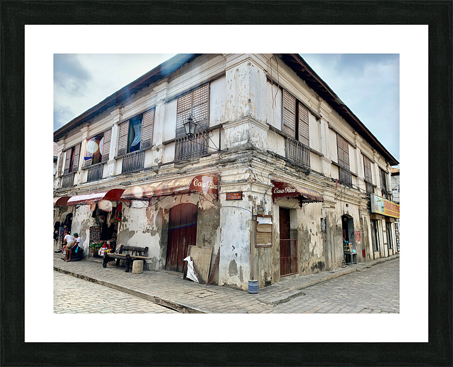 Vigan Street Corner Philippines Picture Frame print