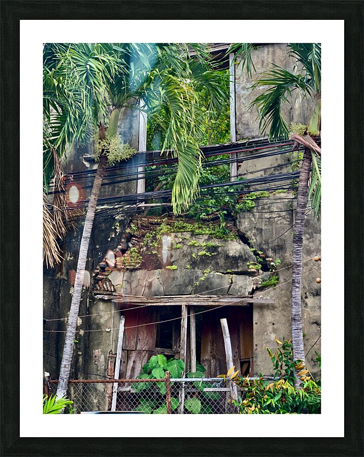 Cracking Down Building Picture Frame print