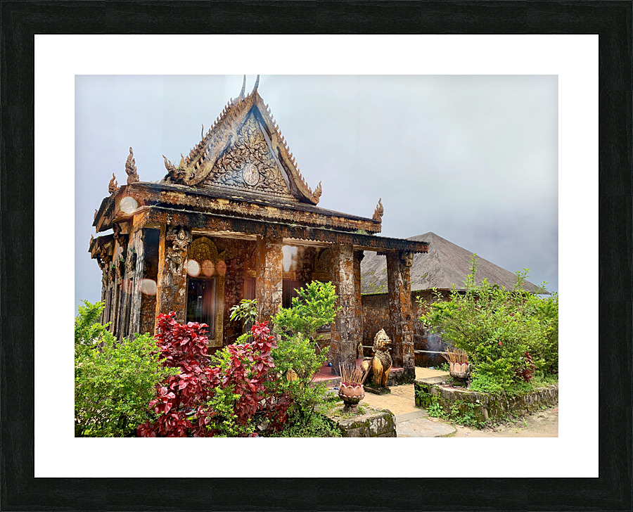 Preah Monivong Temple Bokor Cambodia Picture Frame print