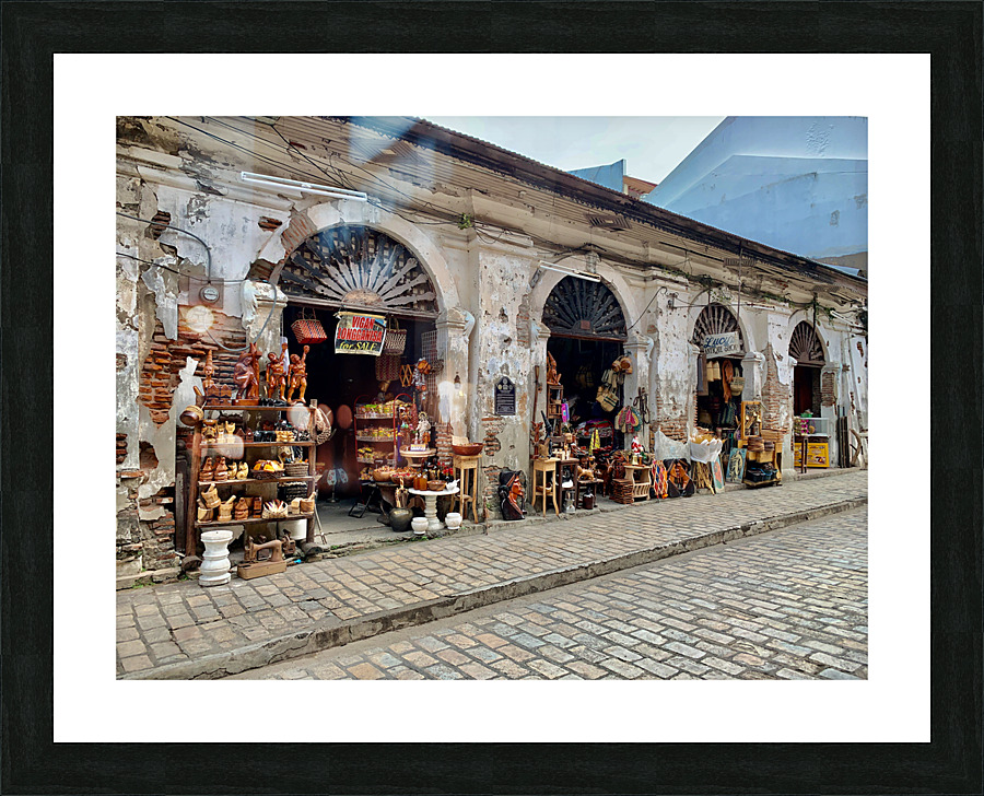 Shops in Vigan Philippines Picture Frame print