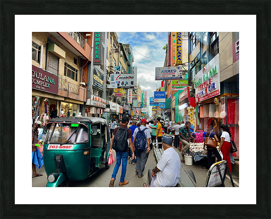 Sri Lankan Busy Street Picture Frame print