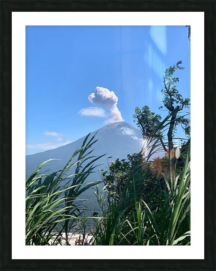 Smoke Out of a Volcano Picture Frame print