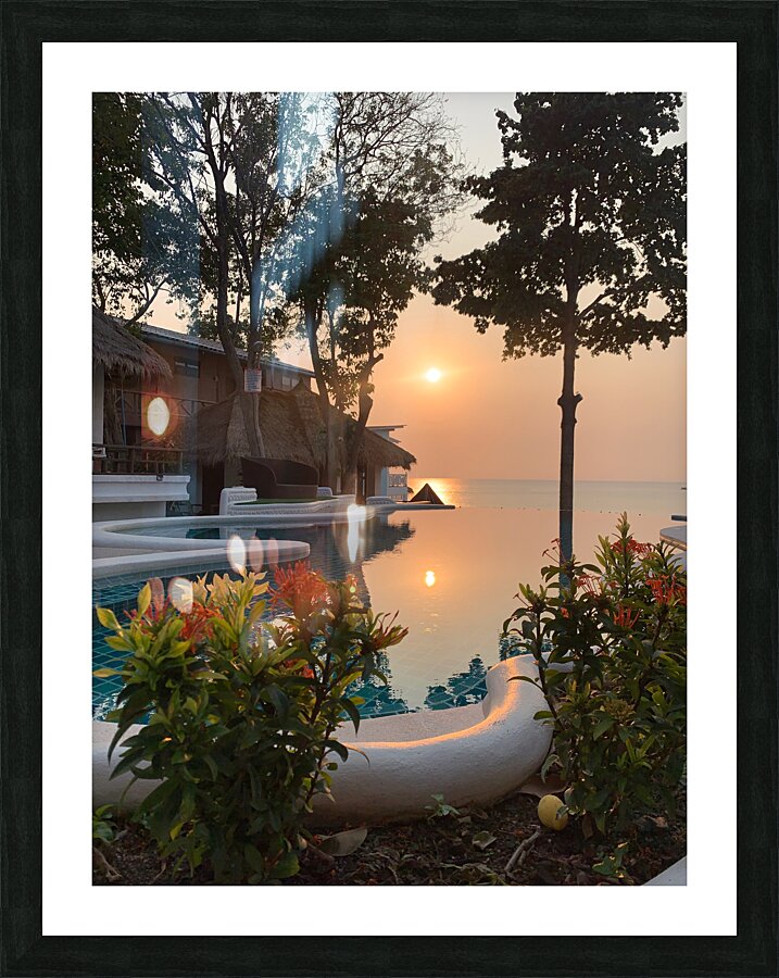 Sunset Reflection in the Pool Picture Frame print