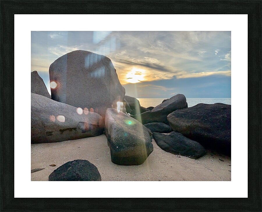 Sunset Over the Rocks Picture Frame print
