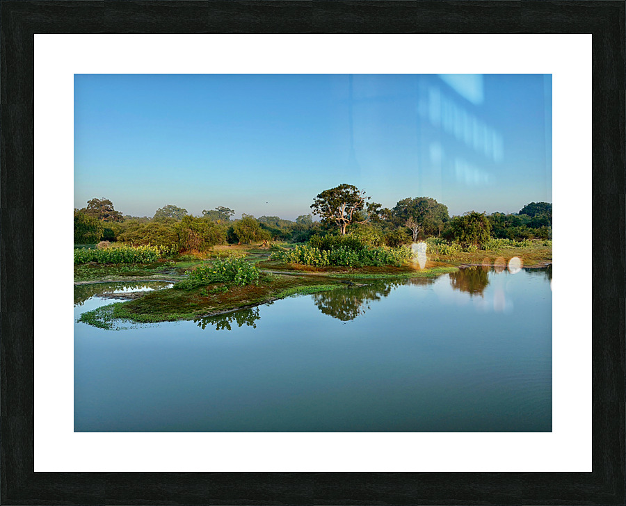 Beatiful Reflection Over Calm Water Picture Frame print