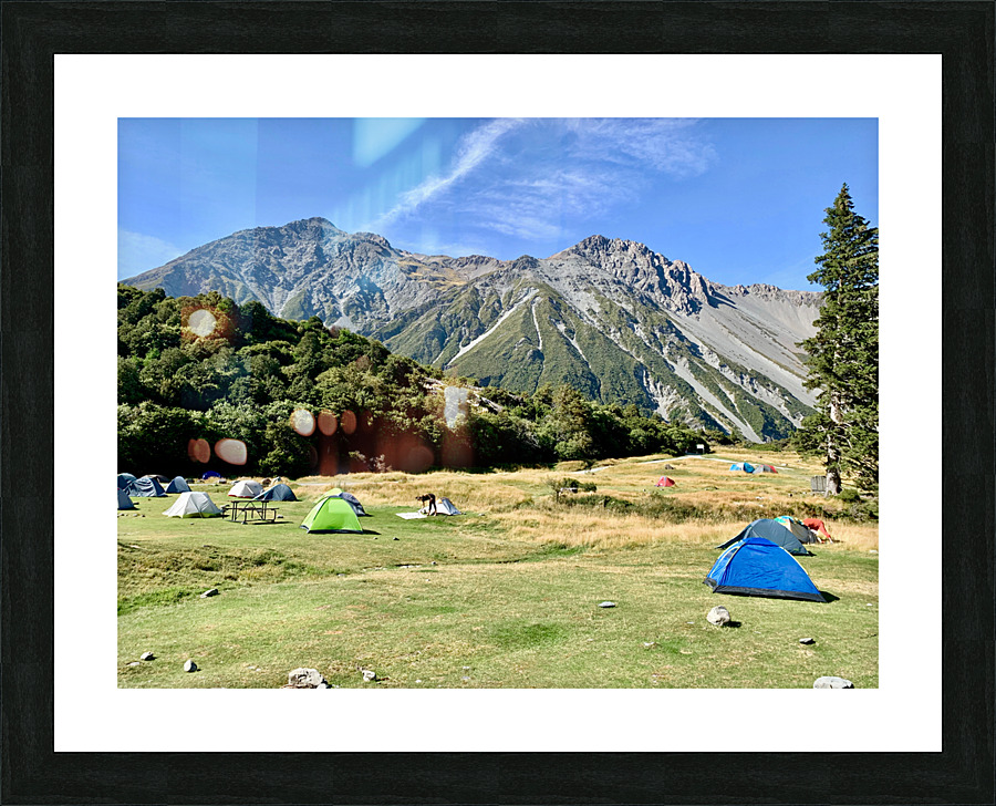 Camping at Mount Cook New Zealand Picture Frame print