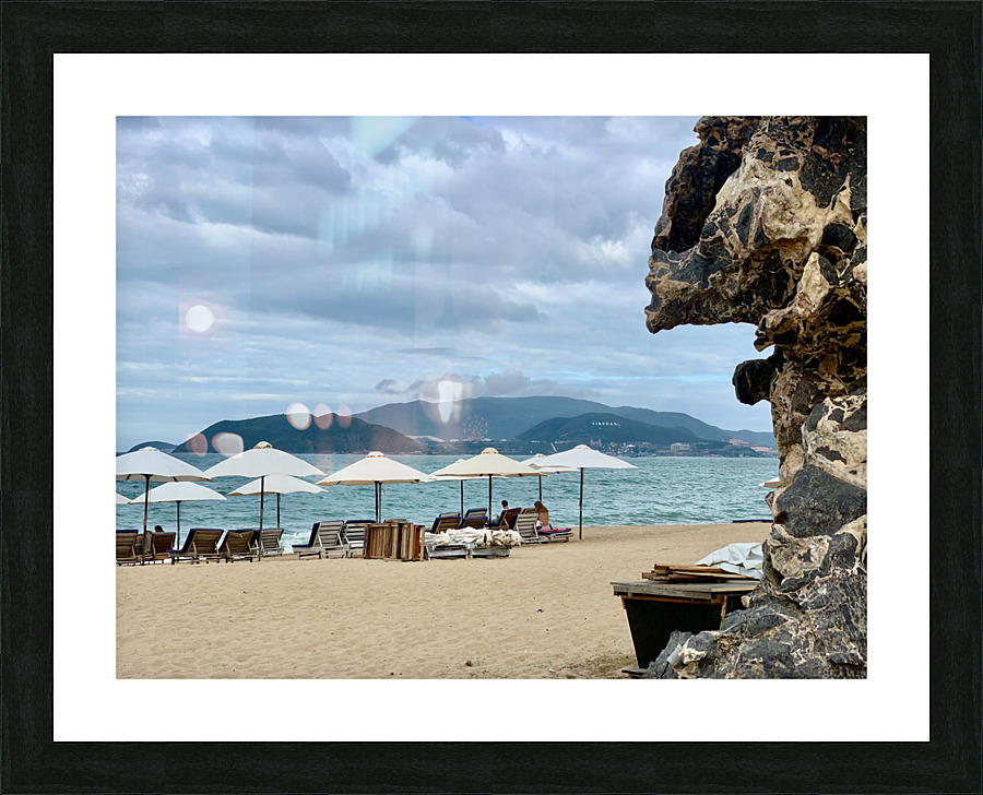 Long Chairs on the Beach Picture Frame print