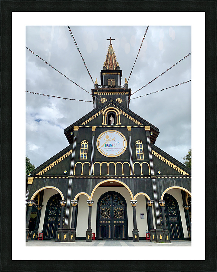 Saint Marys Black Wooden Cathedral of Kon Tum 2. Picture Frame print