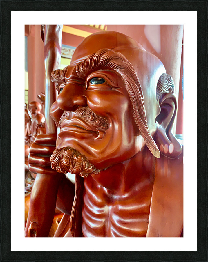 Red Statue Picture Frame print