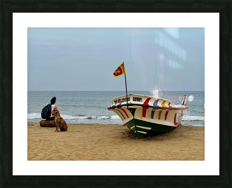 Waiting on the Beach Picture Frame print