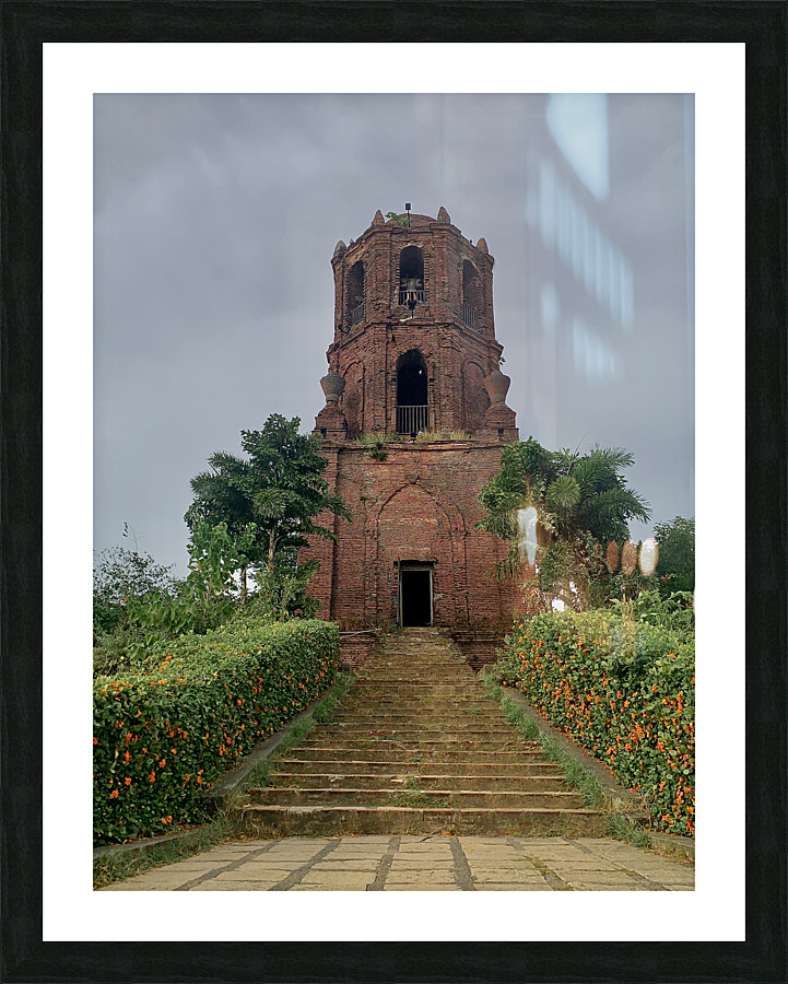 Bantay Church Bell Tower Philippines Picture Frame print