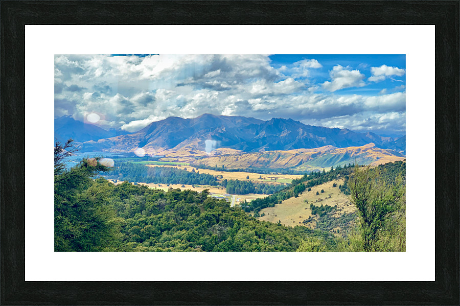 View From Mount Iron New Zealand Picture Frame print