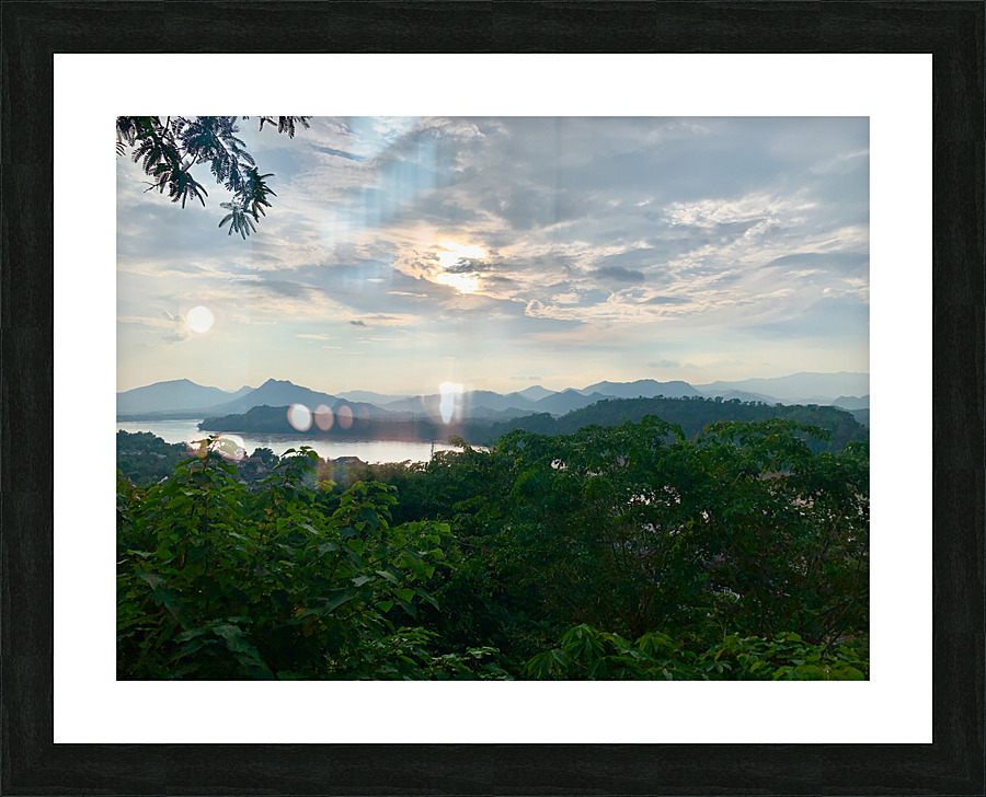 Sunset in Luang Prabang Laos Picture Frame print