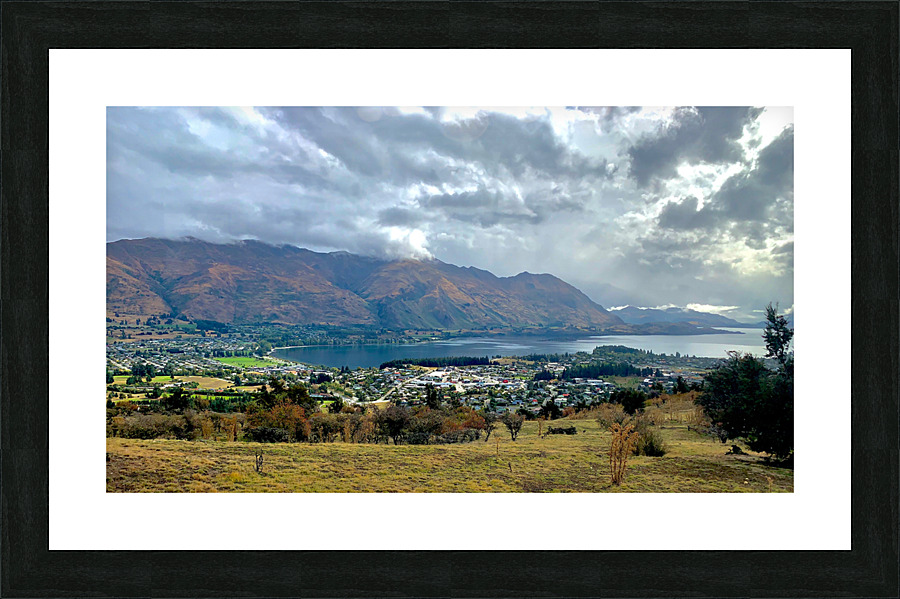 View From Mount Iron New Zealand After a Storm 3. Picture Frame print