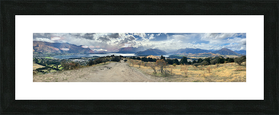 View From Mount Iron New Zealand After a Storm 4. Picture Frame print