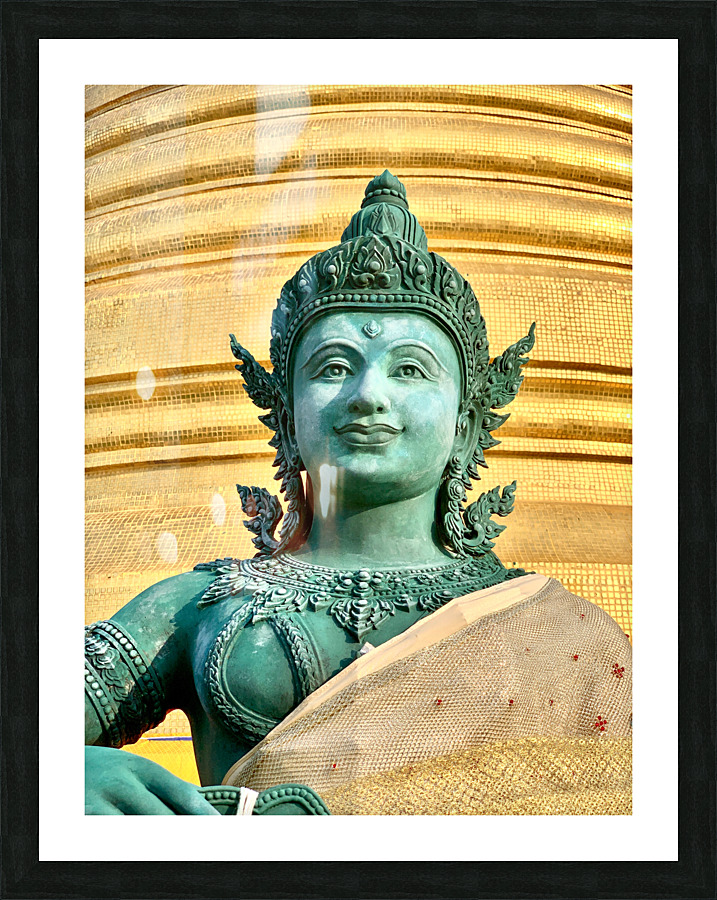 Green Thai Temple Statue 2 Picture Frame print