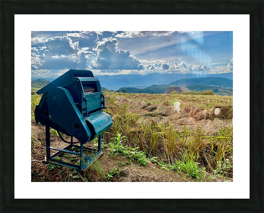Rice Mill in the Field Picture Frame print