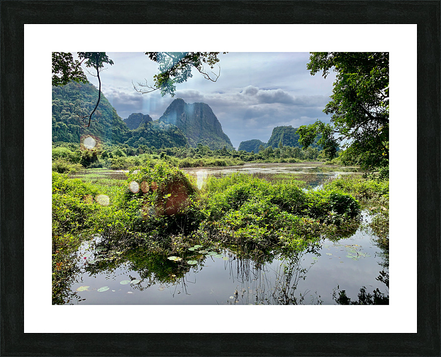 Wetland and Mountains Picture Frame print