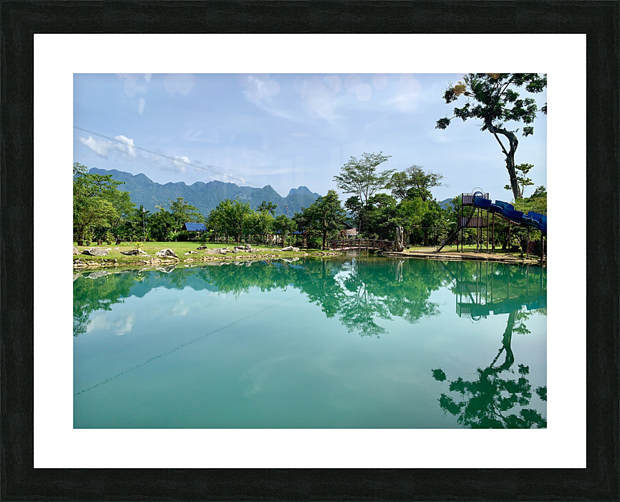 Blue Lagoons Laos Picture Frame print