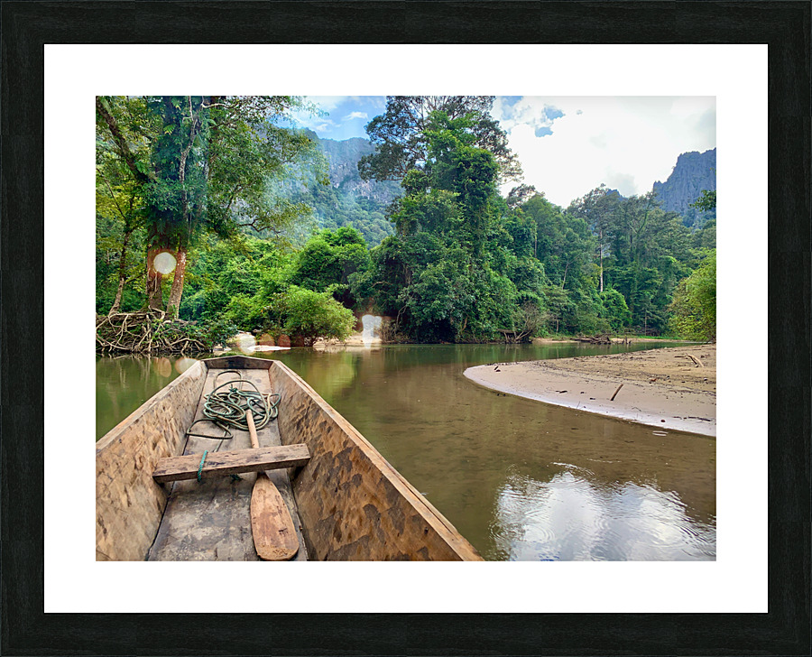 Boat Trip in Laos Picture Frame print