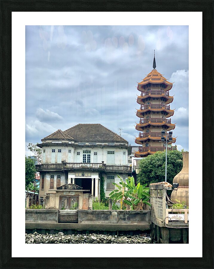 Bangkok Riverside Picture Frame print