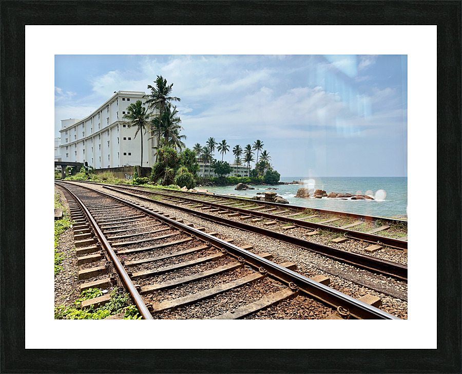 Railroad by the Ocean 3 Impression et Cadre photo