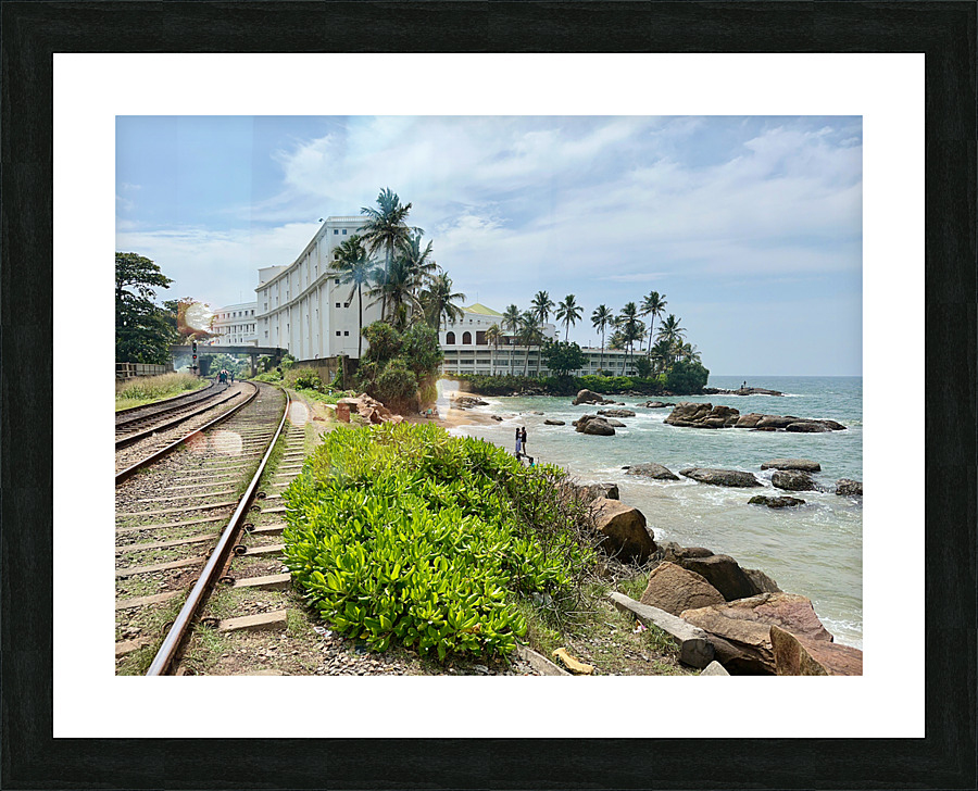 Railroad by the Ocean Picture Frame print