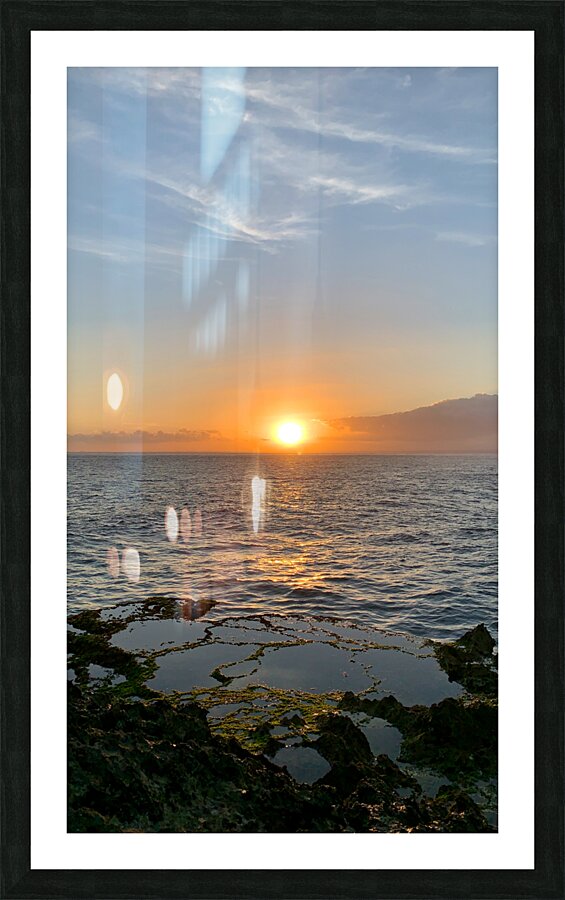Sunset and Puddles Picture Frame print
