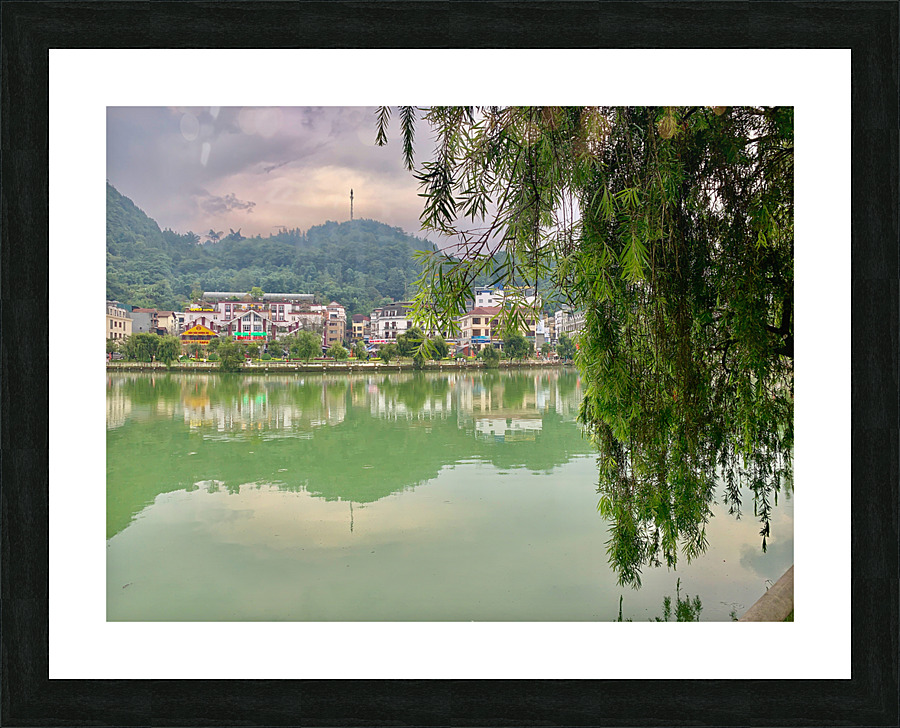 Reflections on Sapa Lake Picture Frame print