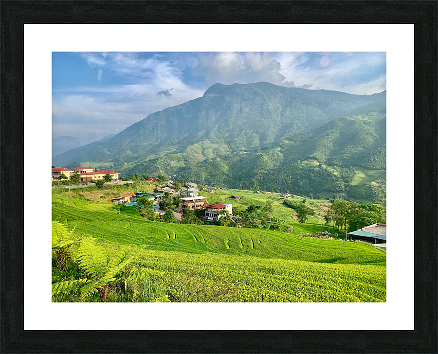 Village in the Rice Fields Sapa Picture Frame print