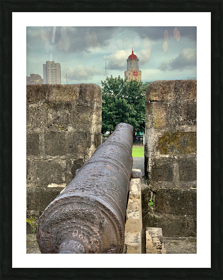 A Cannon in Manila Picture Frame print