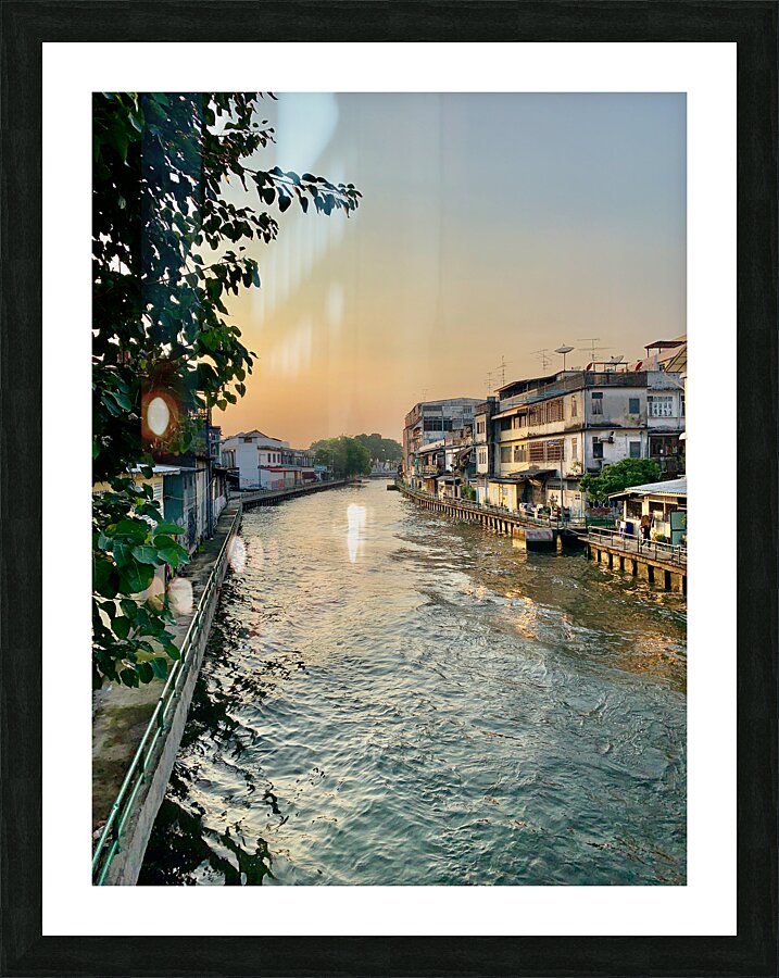 Bangkoks River at Dawn Picture Frame print
