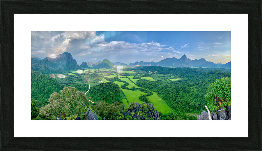Nam Xay Viewpoint Vang Vieng Laos 3 Picture Frame print