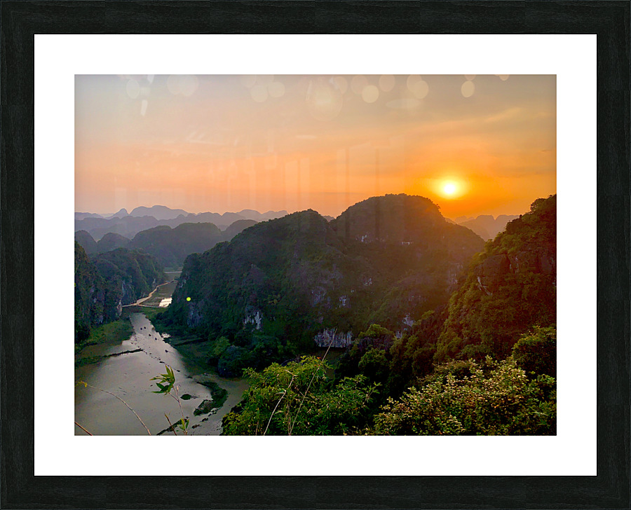 Dam Sen Hang Mua Viewpoint at Sunset Picture Frame print
