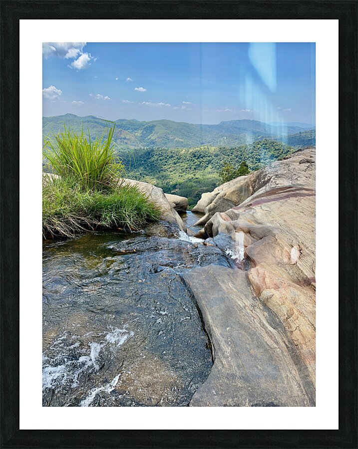 Top View of Diyaluma Falls 1 Picture Frame print