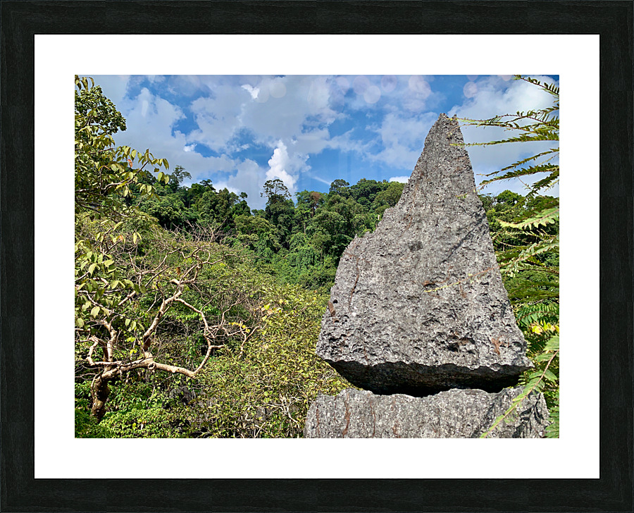 The Rock Viewpoint Laos Picture Frame print