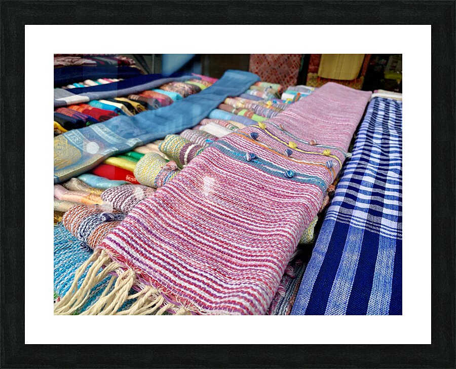 Traditional Homemade Skirts Laos Picture Frame print