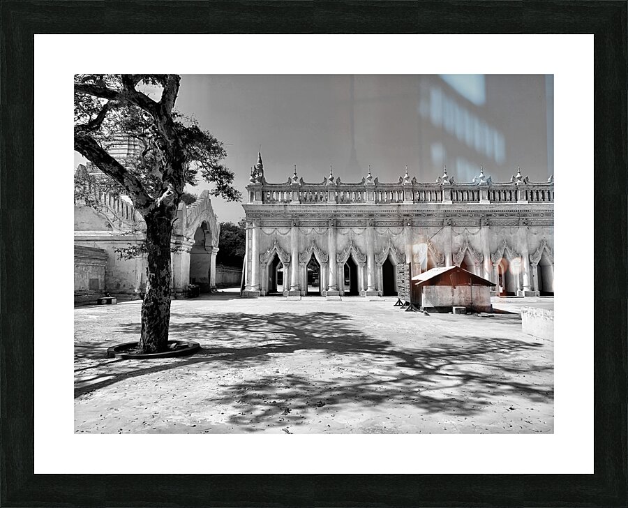 BW Ananda Pagoda Myanmar Picture Frame print