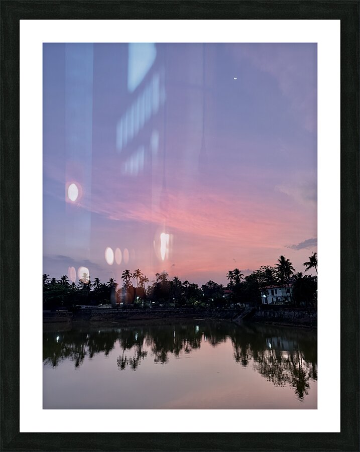 Purple sky of Varkala Picture Frame print