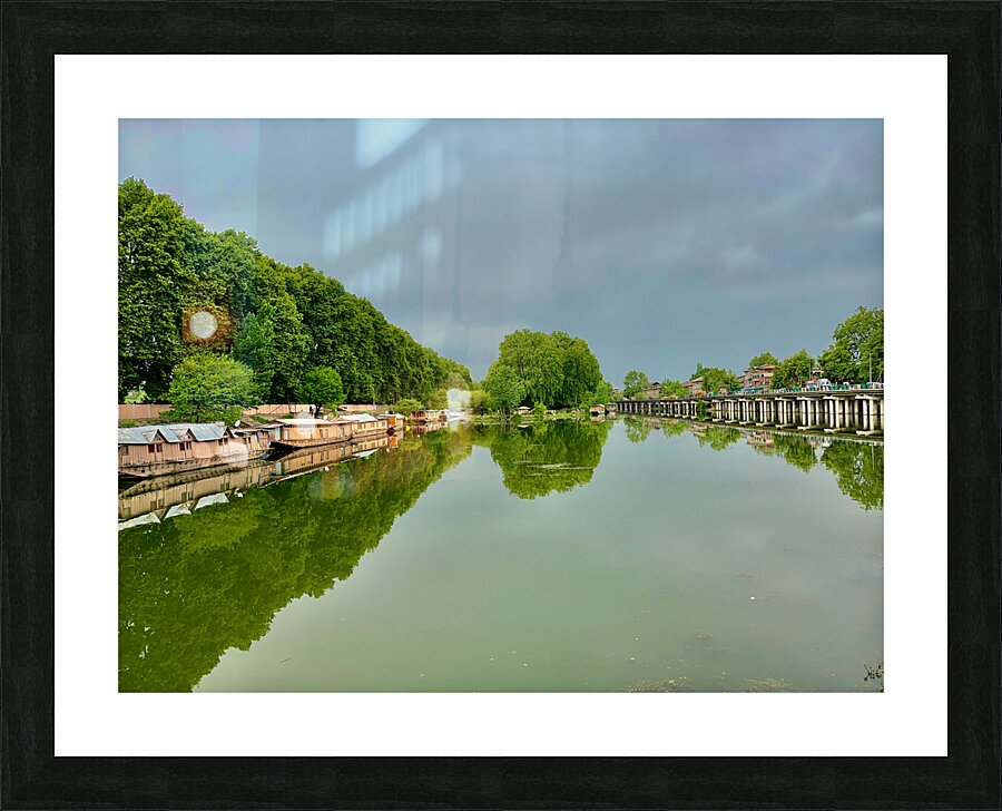 River Reflections in Srinagar Picture Frame print