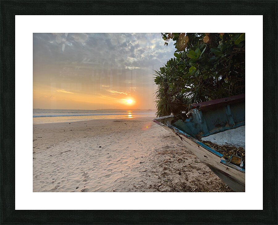 Tip of the Boat Sunset Picture Frame print