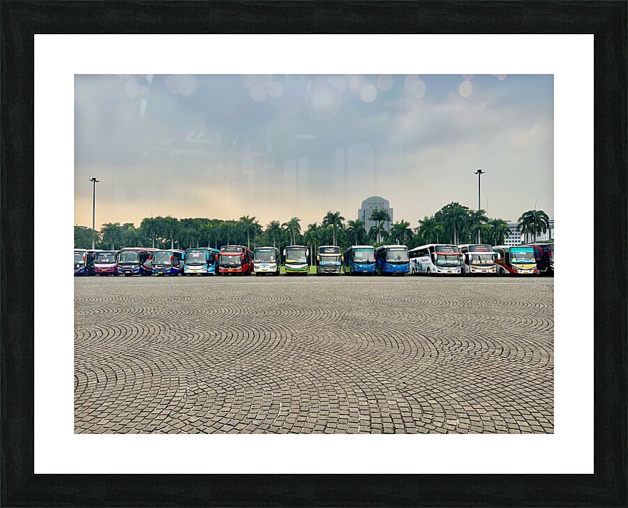 Bus Line Jakarta Picture Frame print