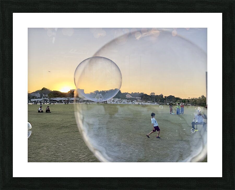 Bubble Sunset Brunei Picture Frame print