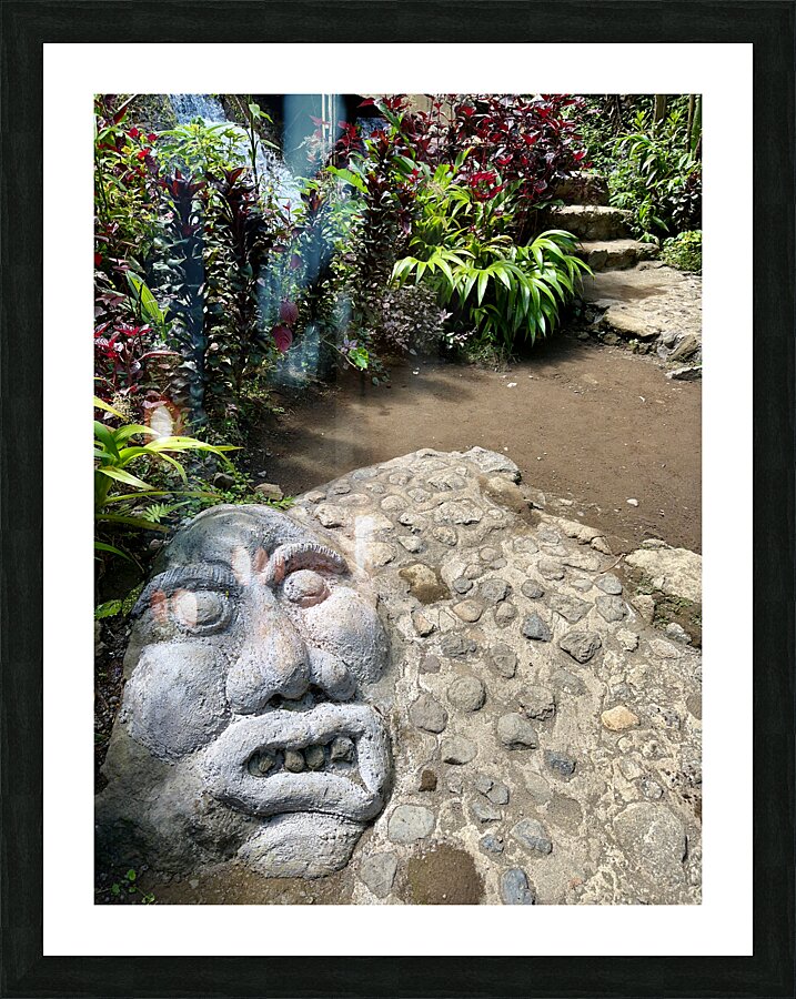 Face in the Ground Munduk Bali Picture Frame print