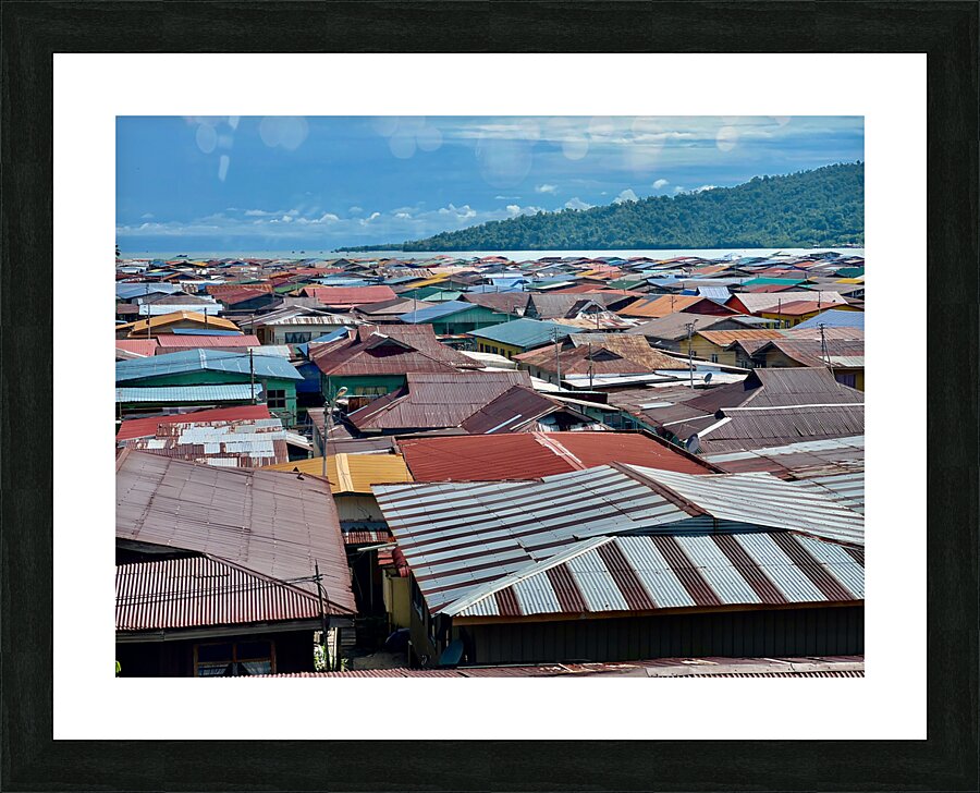 Sim Sim Traditional Floating Village in Sandakan Picture Frame print