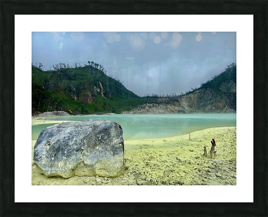 White Crater Java Indonesia 2 Picture Frame print