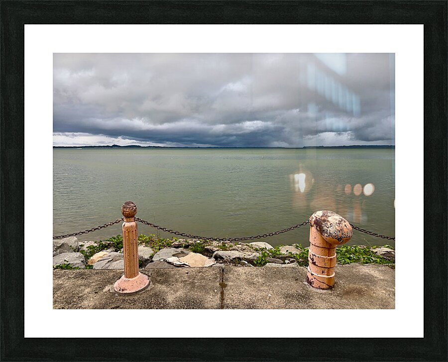 The storm is coming in Sandakan Picture Frame print