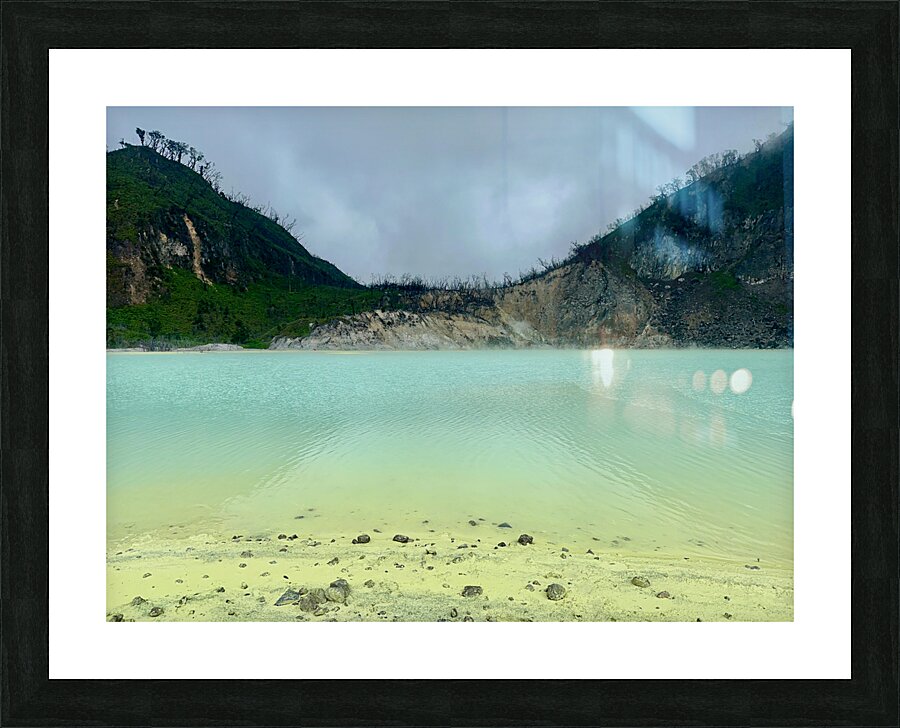 White Crater Java Indonesia 3 Picture Frame print